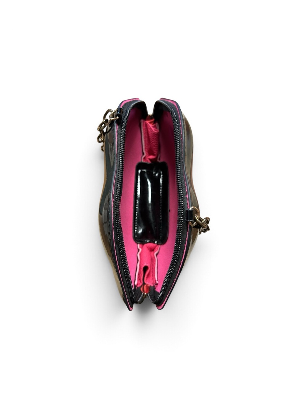 Betsey Johnson Black Patent Lip-Shaped Bag - Picture 5 of 7
